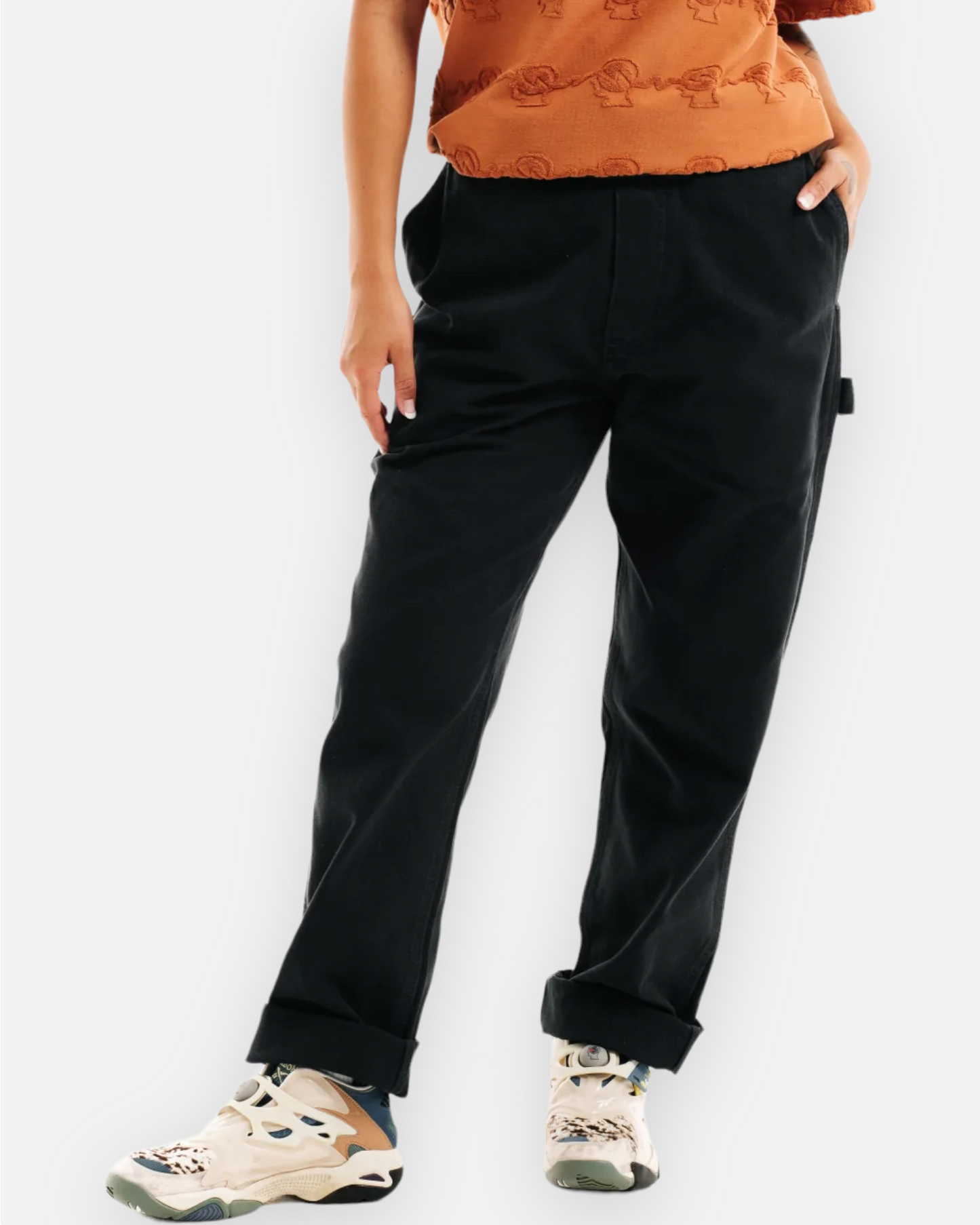 BRAIN DEAD WASHED HARD WARE/ SOFT WEAR CARPENTER PANT (PIGMENT BLACK)