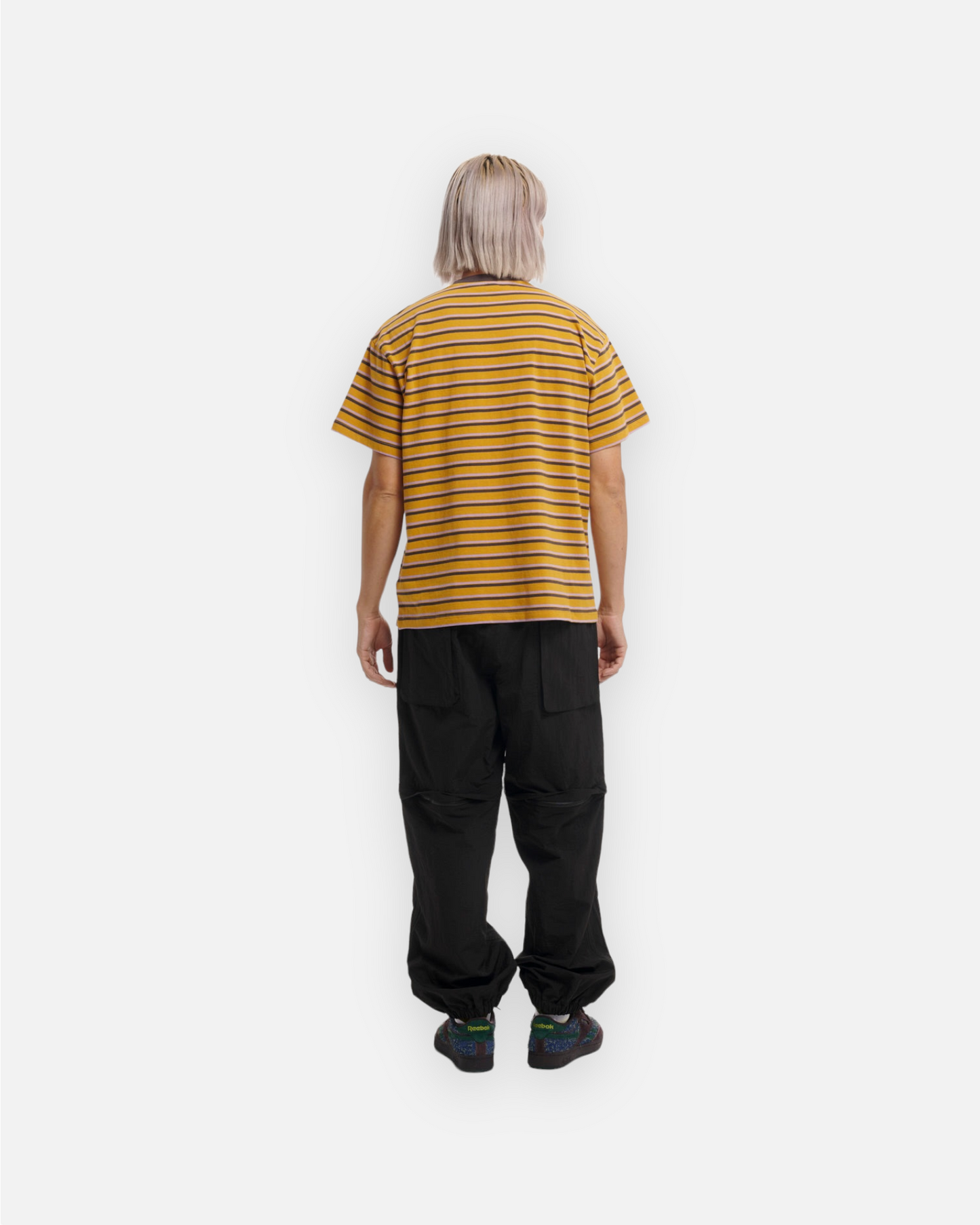 BRAIN DEAD 94 STRIPED T-SHIRT (ORANGE MULTI)