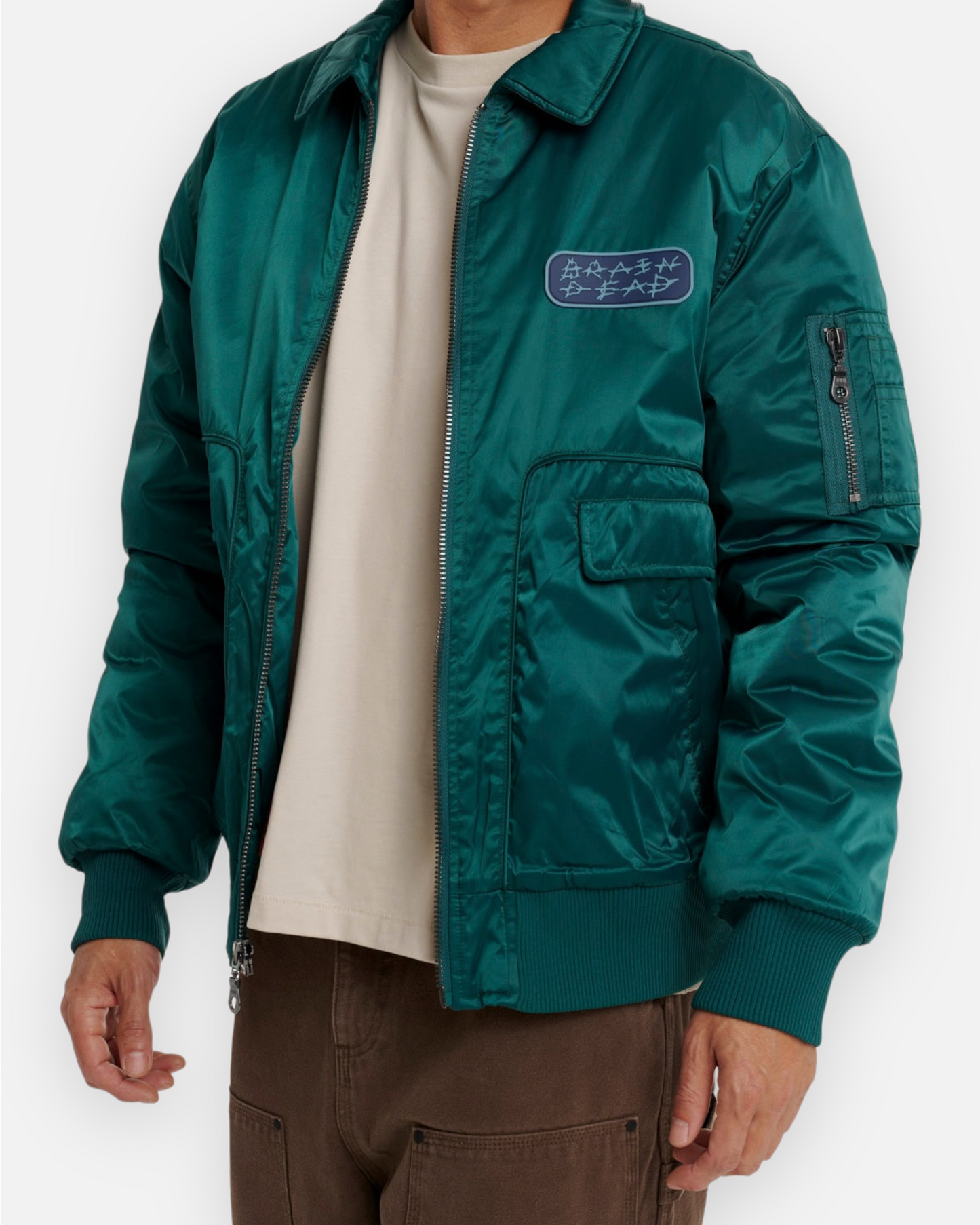 BRAIN DEAD BD BOMBER JACKET (MALLARD)