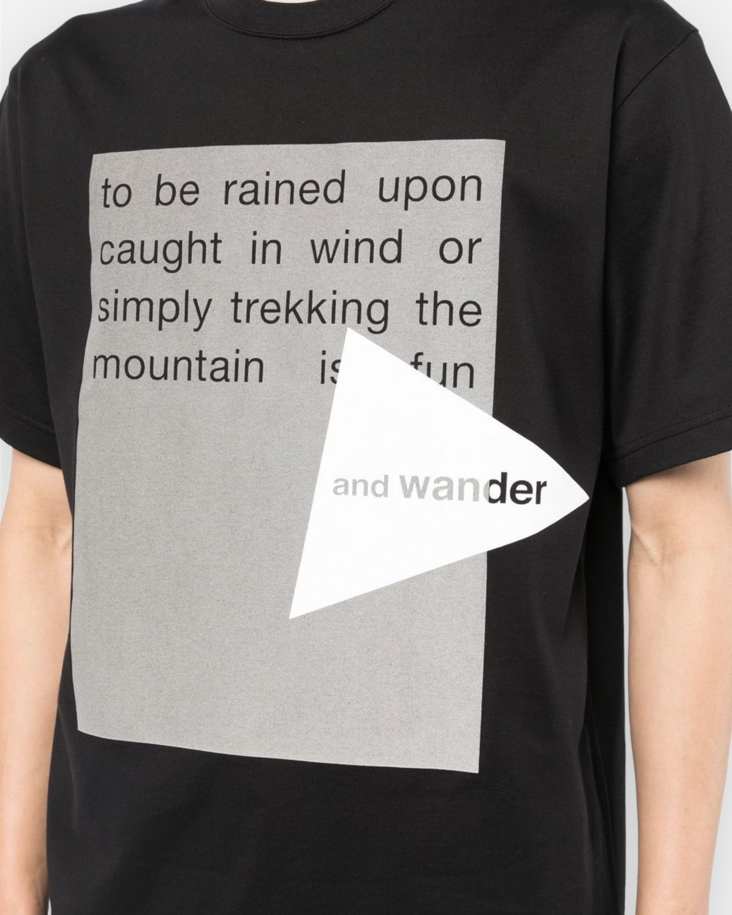 AND WANDER REFLECTIVE LOGO TEE (BLACK)