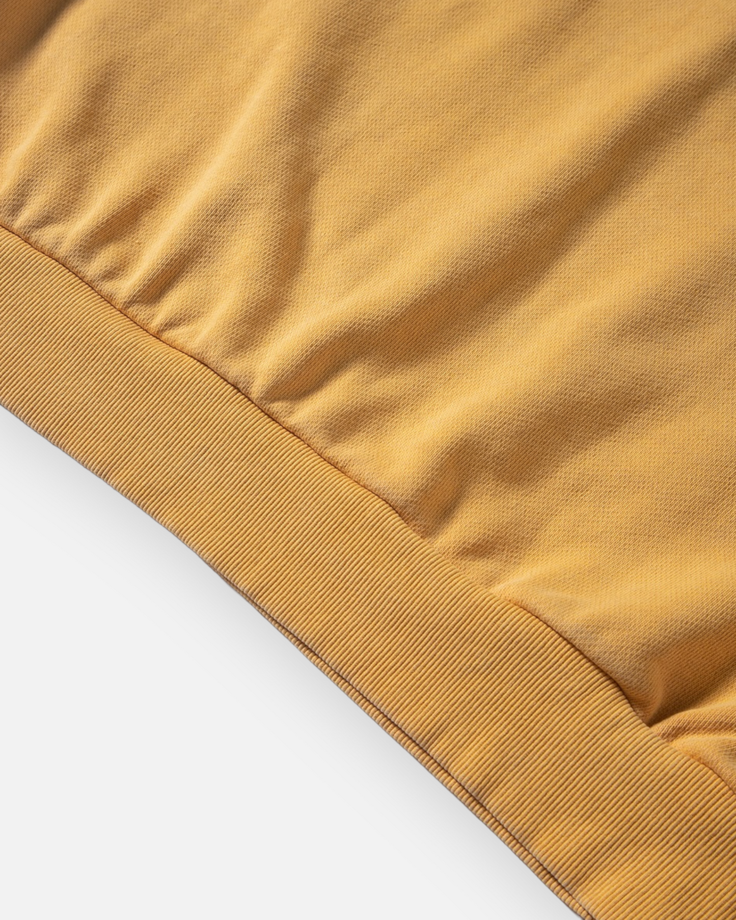 NAUTICA KNIT ACTIVE HEAVY WEIGHT SWEAT GARMENT DYED ARCHLOGO CREW (MASTARD, 7TW)