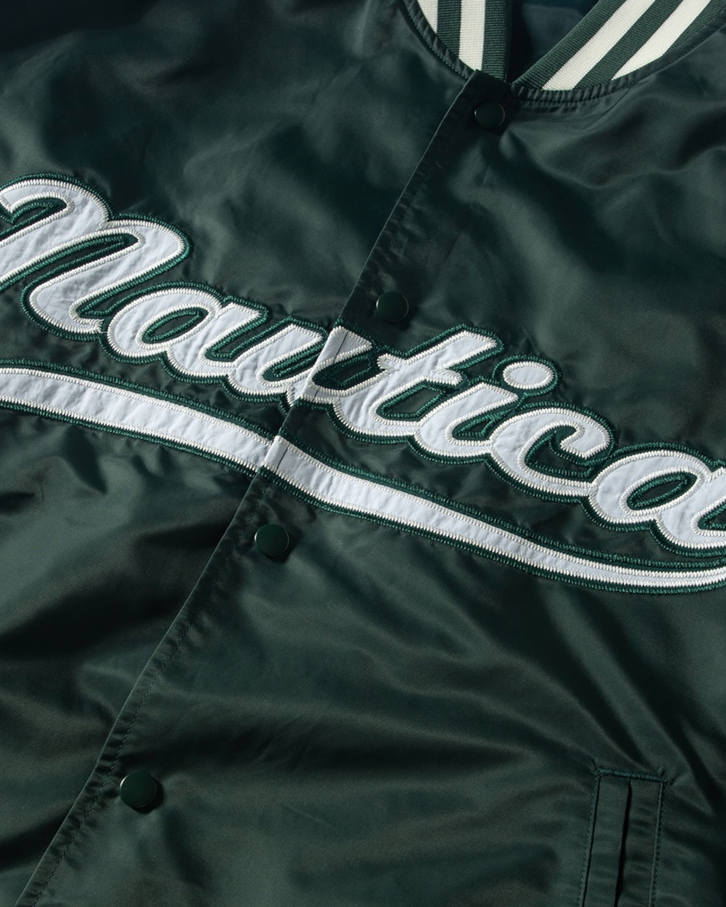 NAUTICA L/W JACKET STADIUM JACKET (GREEN, 3UE)