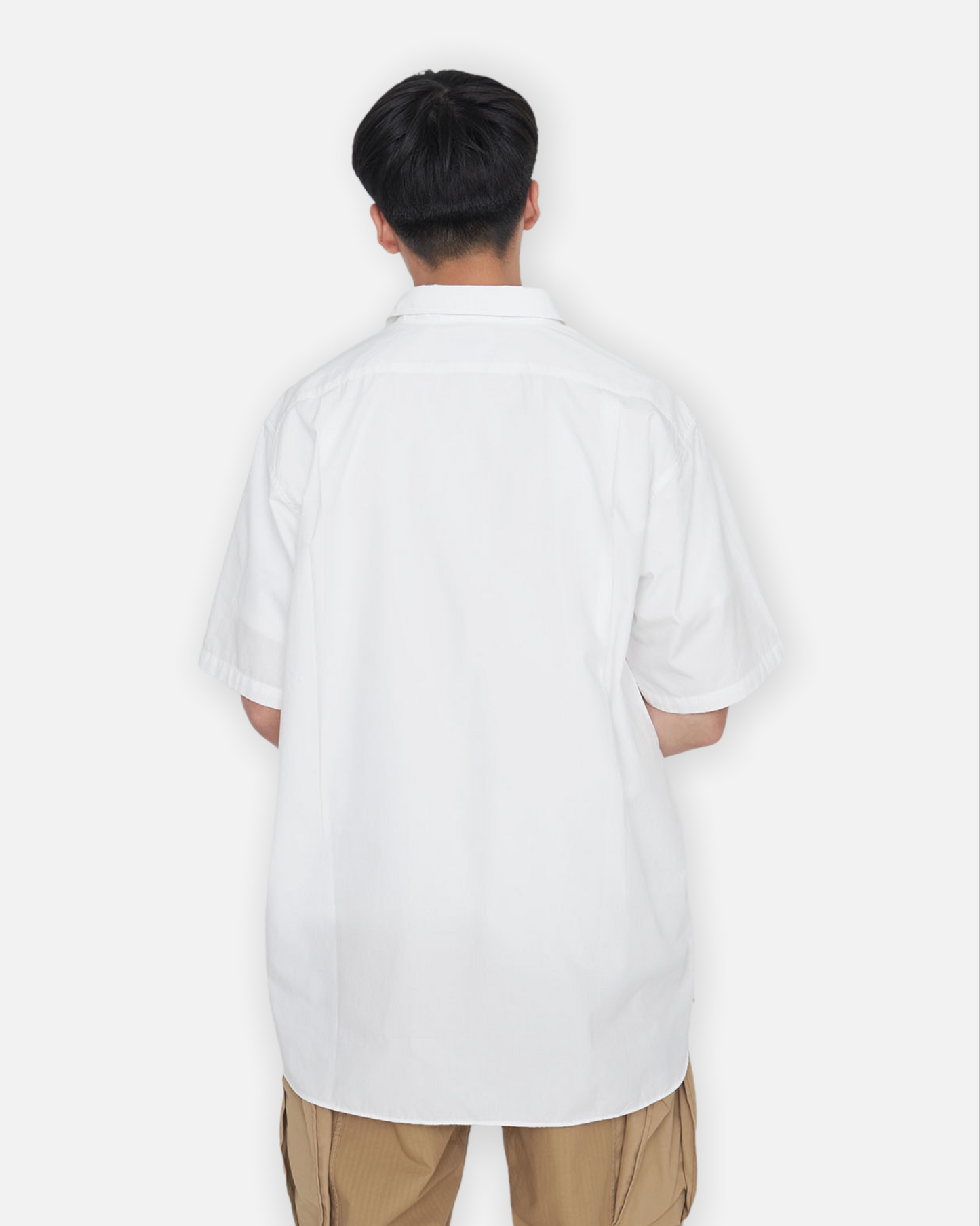 NANAMICA REGULAR COLLAR WIND H/S SHIRT (OFF WHITE)