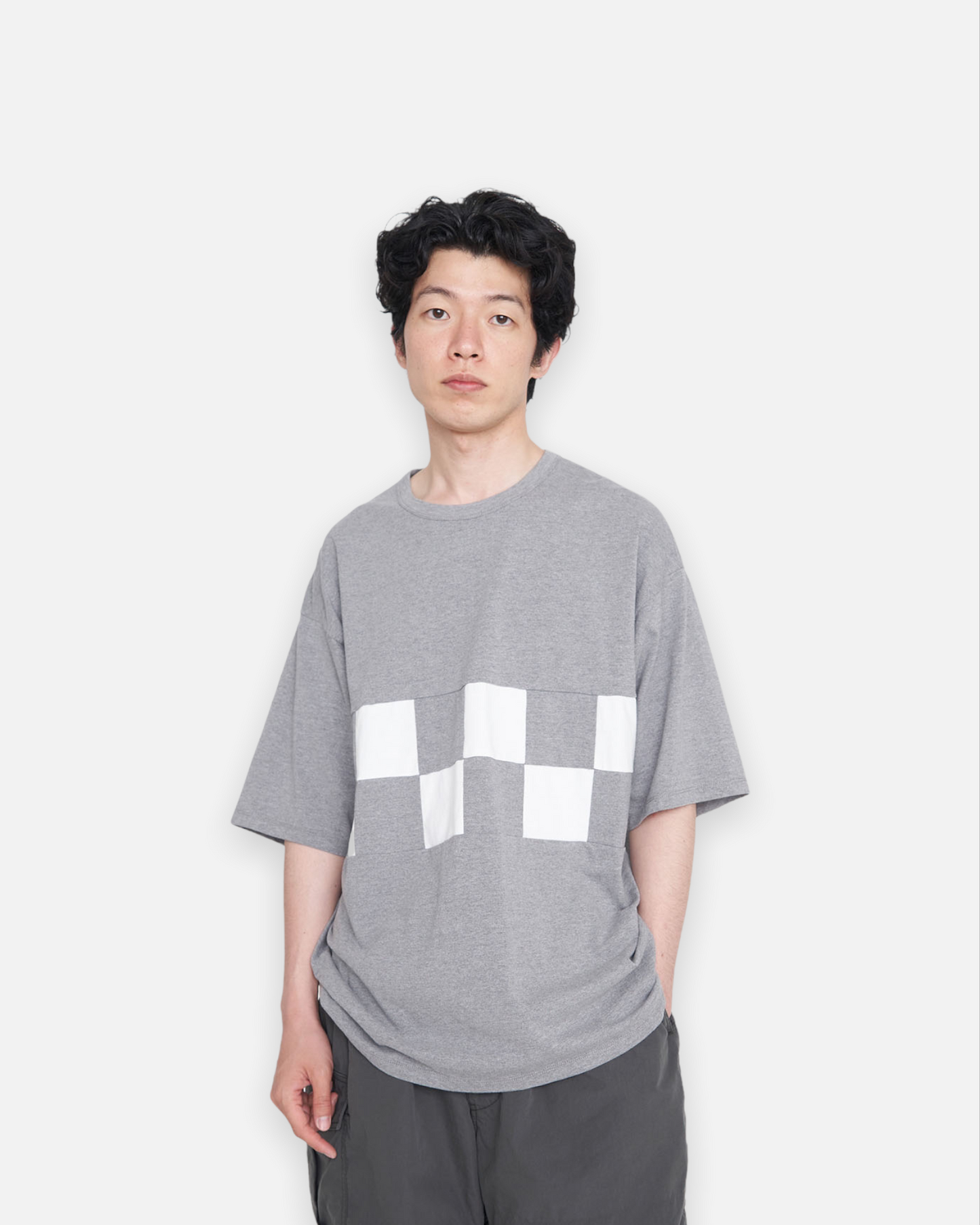 NANAMICA H/S OVERSIZED TEE (HEATHER GRAY)