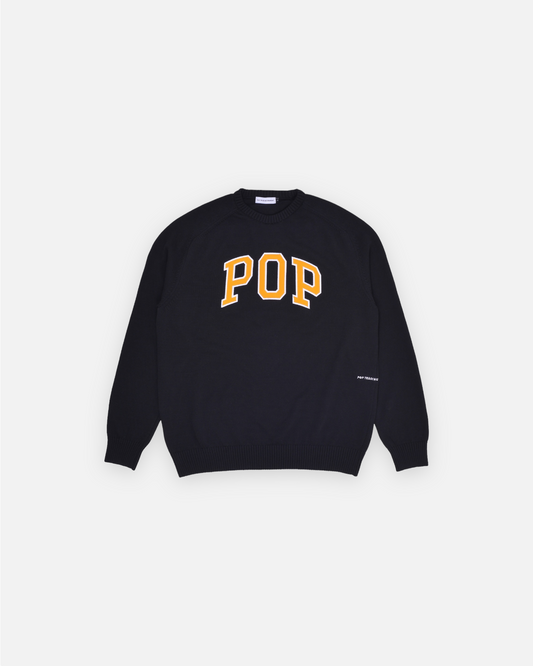 POP ARCH KNITTED CREWNECK (BLACK)