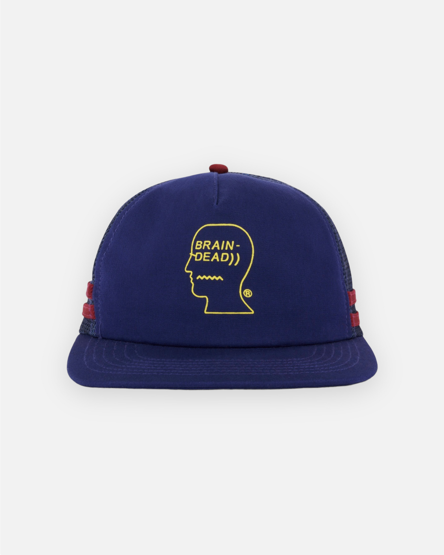 BRAIN DEAD LOGOHEAD 5 PANEL TRUCKER CAP (NAVY)