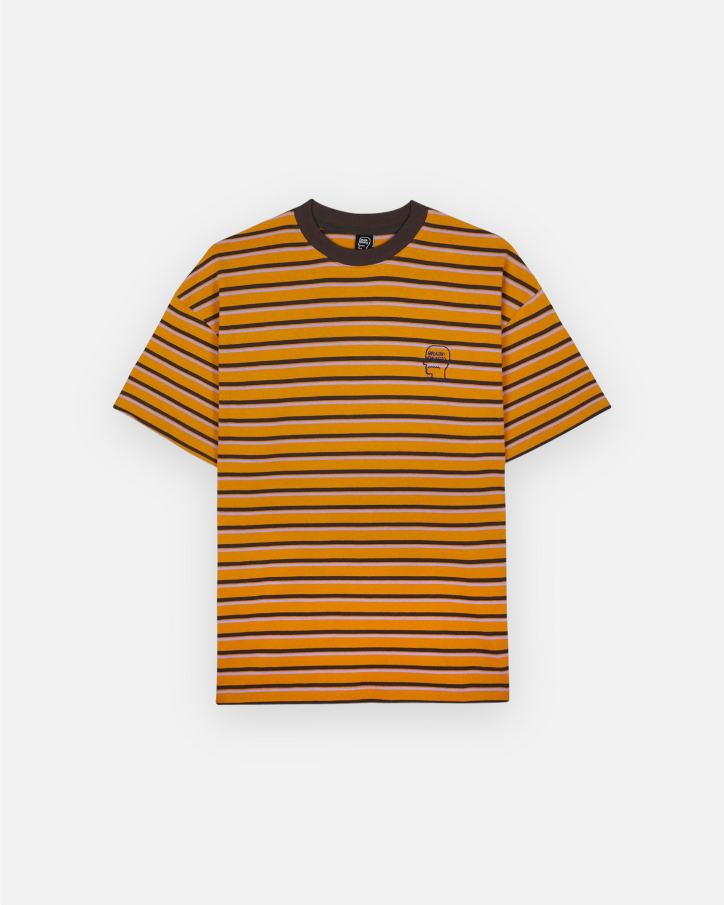 BRAIN DEAD 94 STRIPED T-SHIRT (ORANGE MULTI)