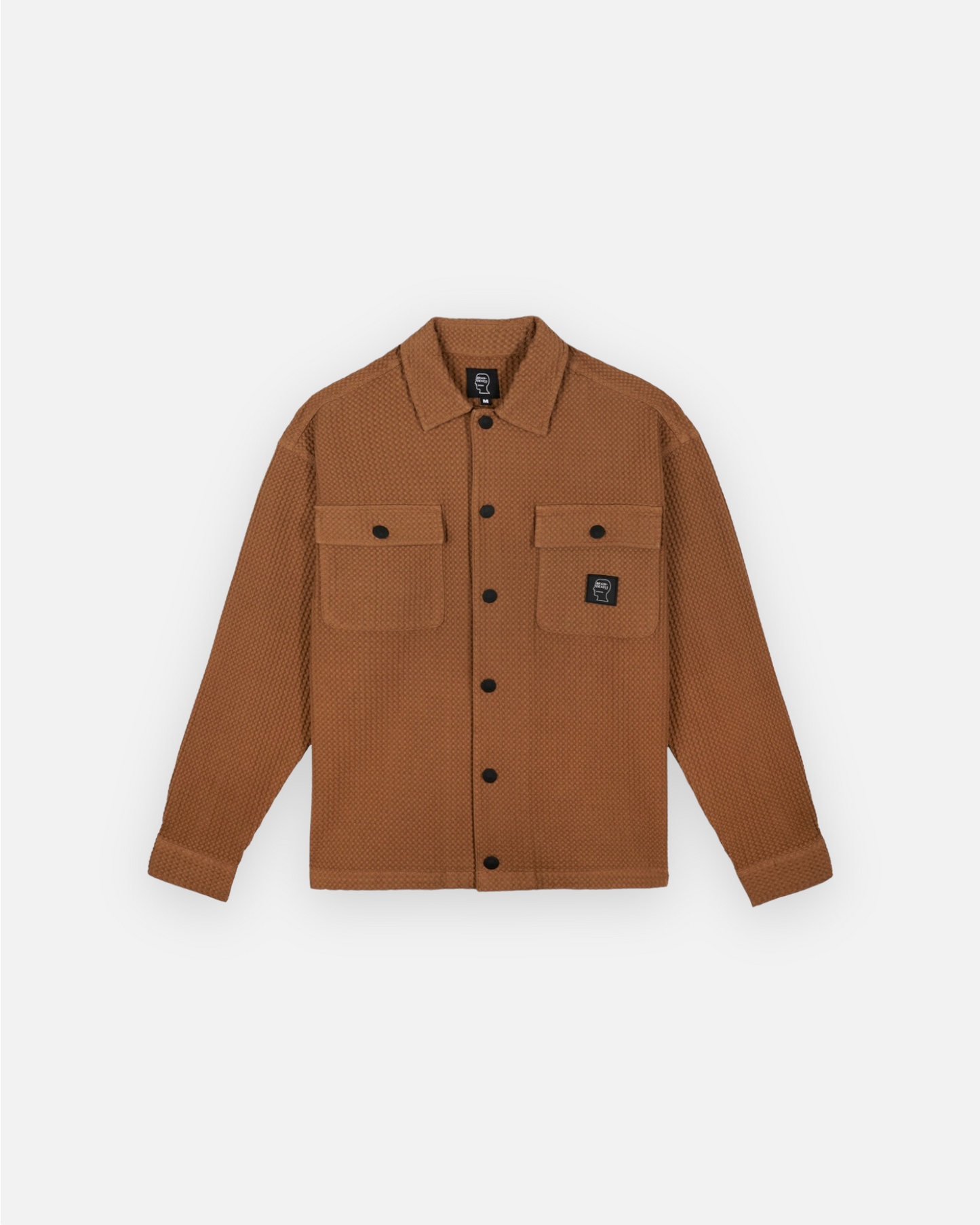 BRAIN DEAD WAFFLE SNAP FRONT SHIRT (LIGHT BROWN)