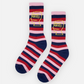 BRAIN DEAD STRIPED LOGO HEAD SOCK (NAVY)