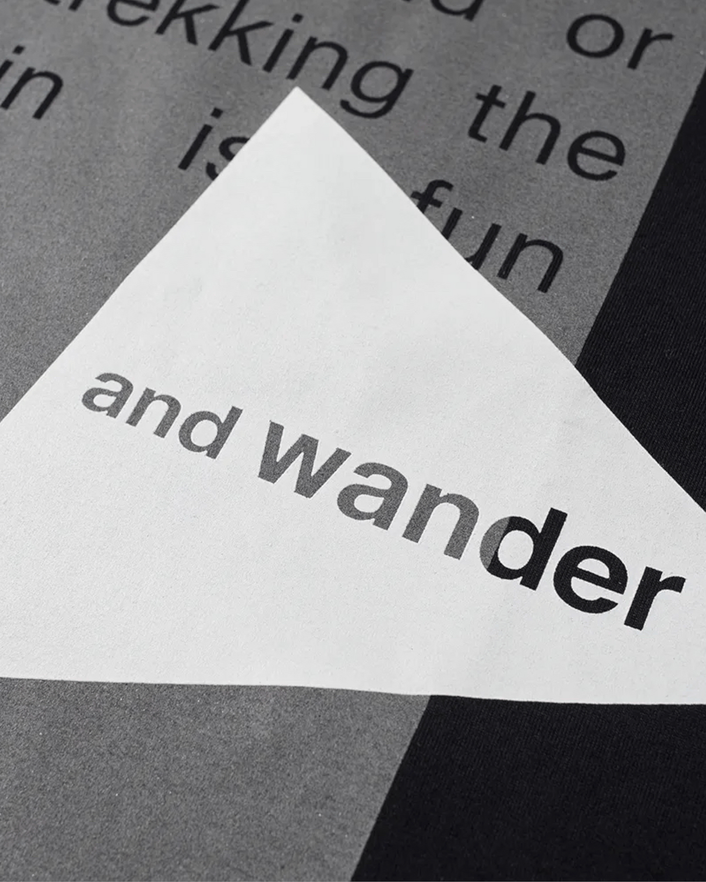 AND WANDER REFLECTIVE LOGO TEE (BLACK)