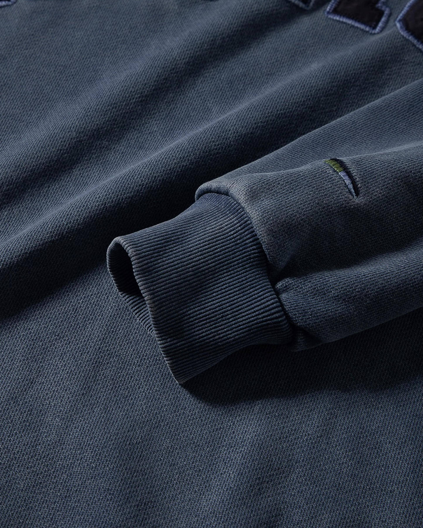 NAUTICA KNIT ACTIVE HEAVY WEIGHT SWEAT GARMENT DYED ARCHLOGO CREW (NAVY, 4NV)