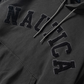 NAUTICA KNIT ACTIVE HEAVY WEIGHT SWEAT GARMENT DYED ARCHLOGO HOODIE (CHARCOAL, 01C)