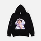 ADLV BABY FACE HOODIE BLACK ASTRONAUT (BLACK)