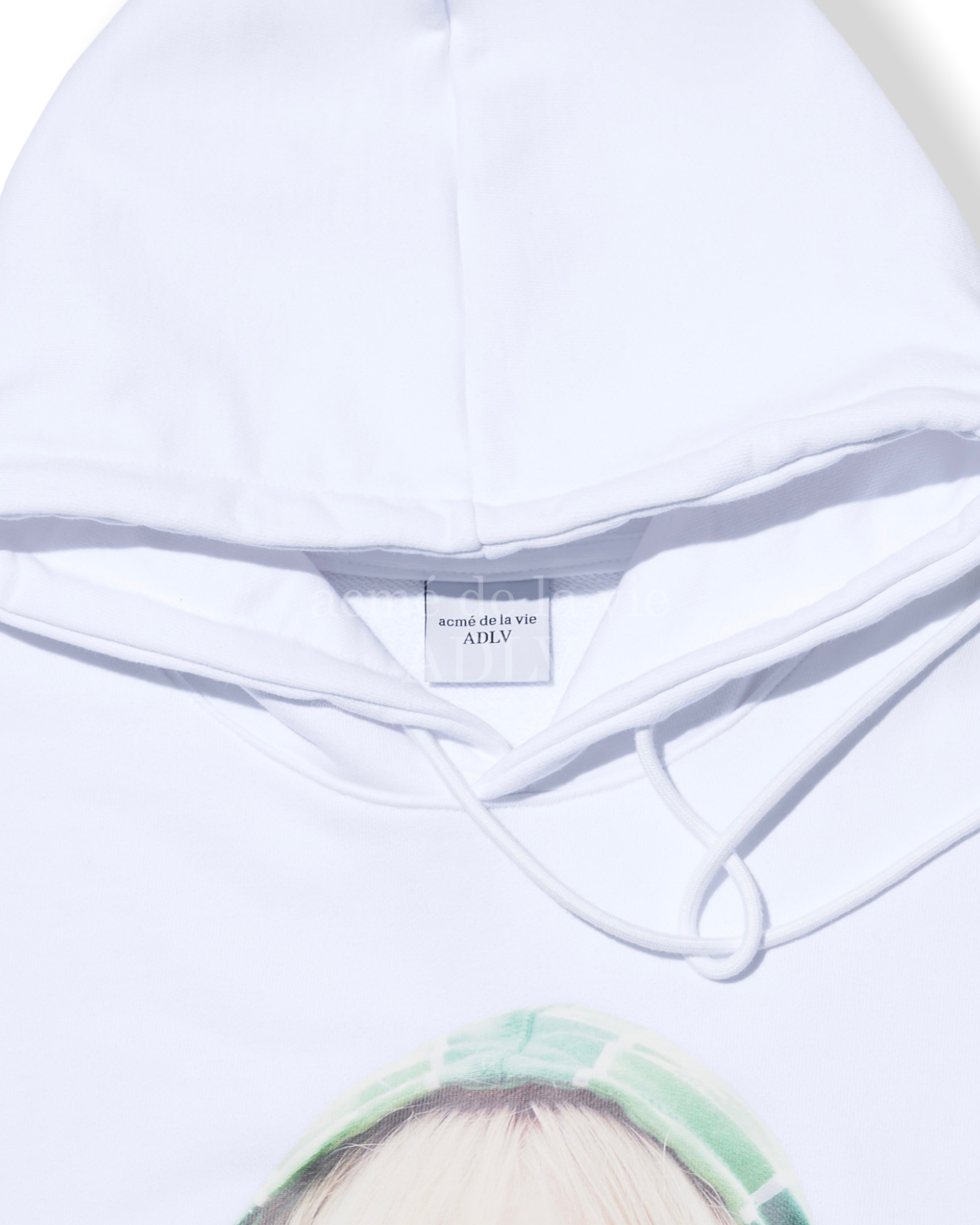 ADLV BABY FACE HOODIE WHITE GREEN HOODIE BOY (WHITE)