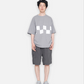 NANAMICA H/S OVERSIZED TEE (HEATHER GRAY)