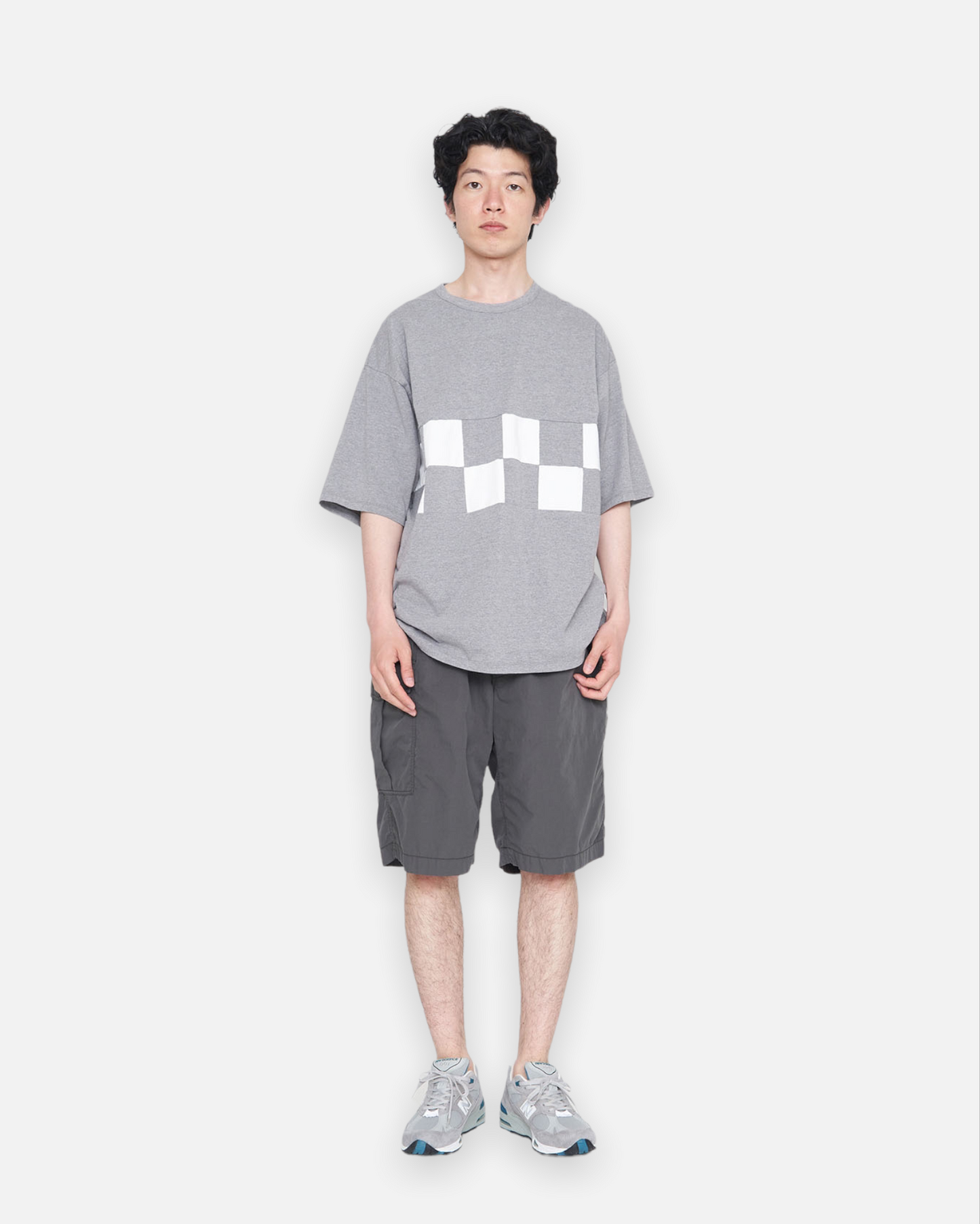 NANAMICA H/S OVERSIZED TEE (HEATHER GRAY)