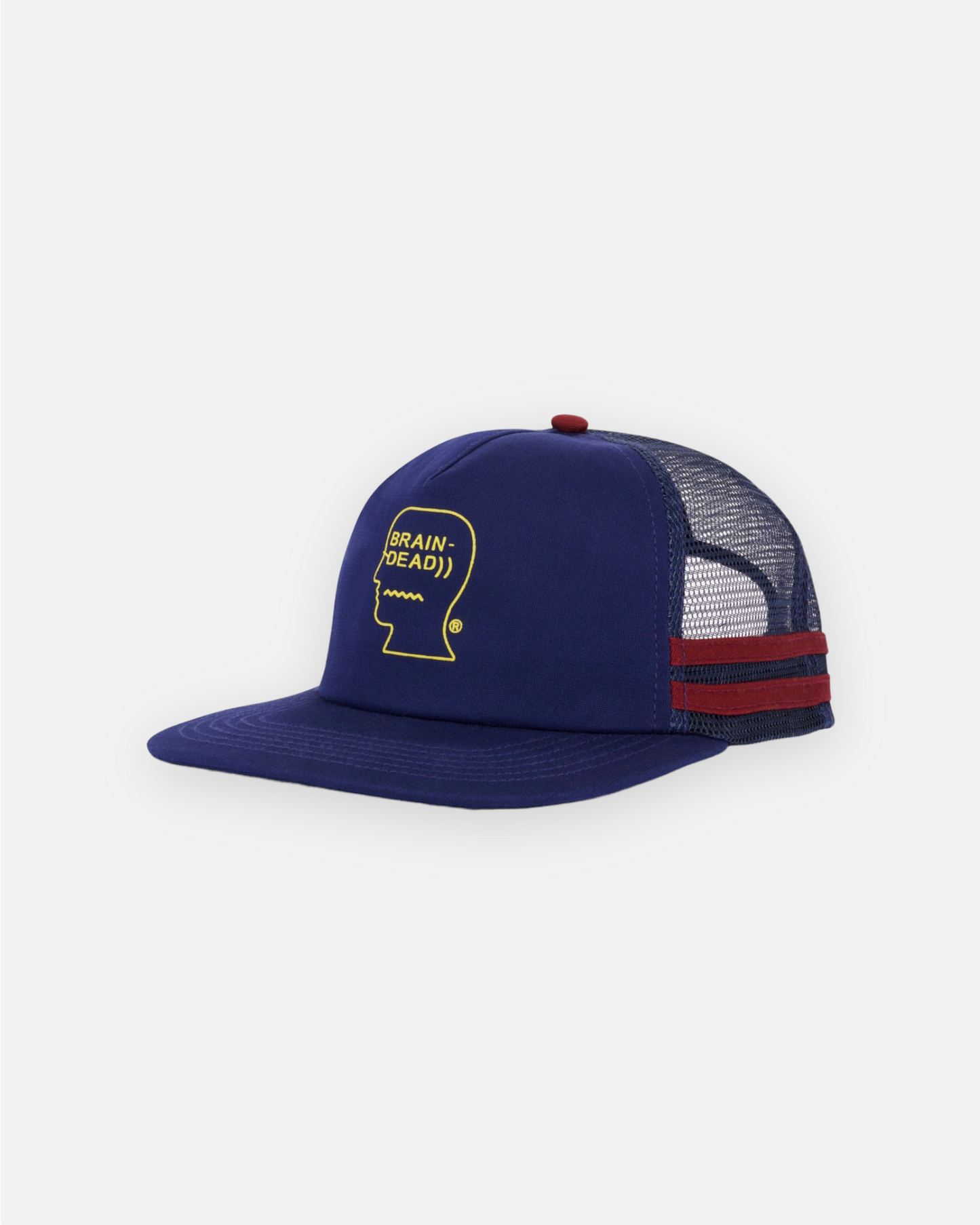 BRAIN DEAD LOGOHEAD 5 PANEL TRUCKER CAP (NAVY)