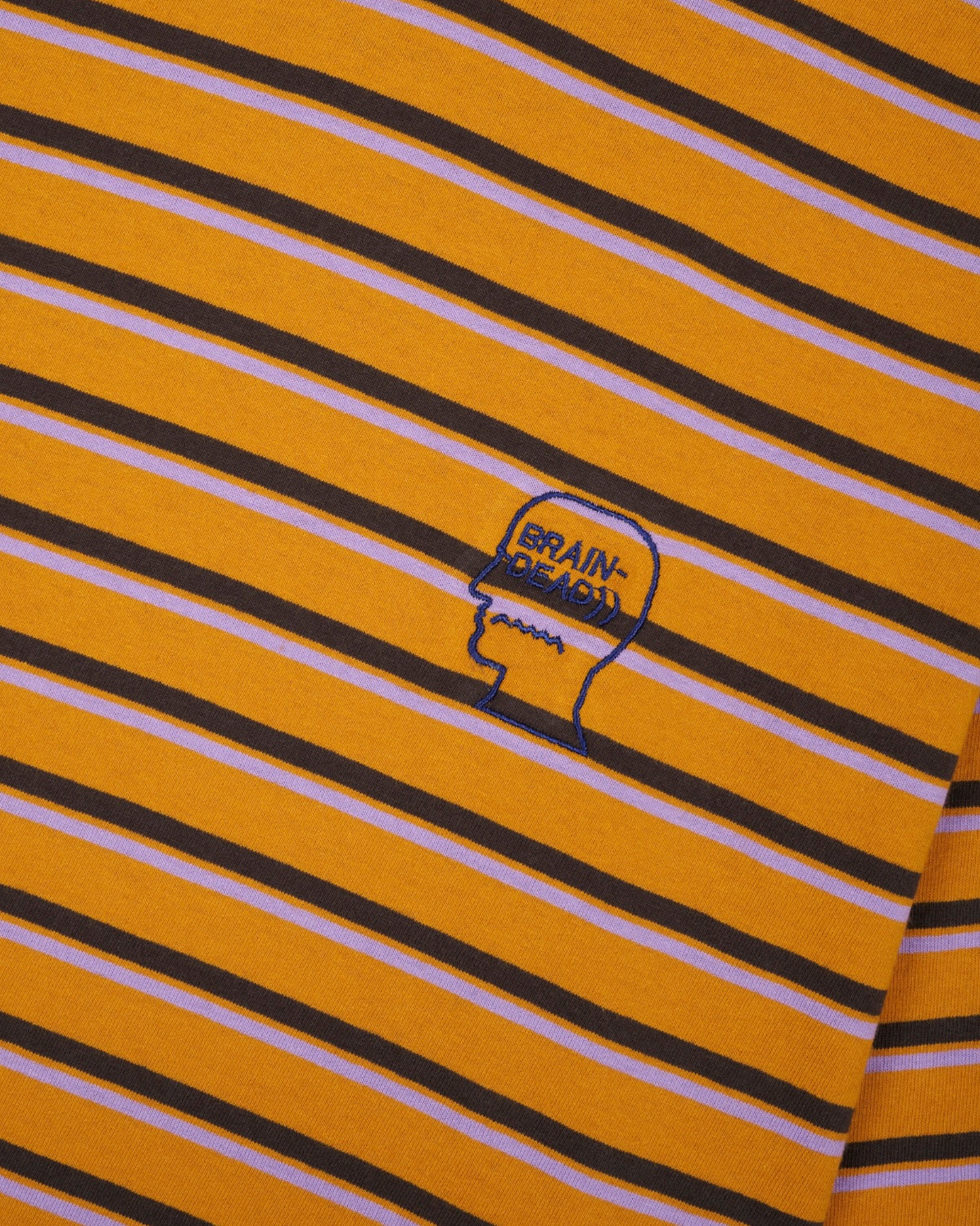 BRAIN DEAD 94 STRIPED T-SHIRT (ORANGE MULTI)