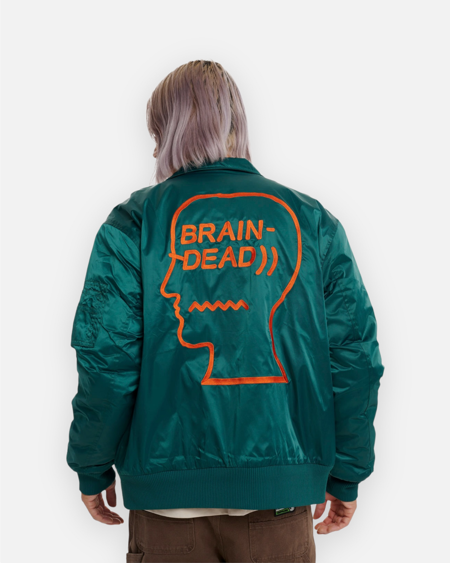 BRAIN DEAD BD BOMBER JACKET (MALLARD)
