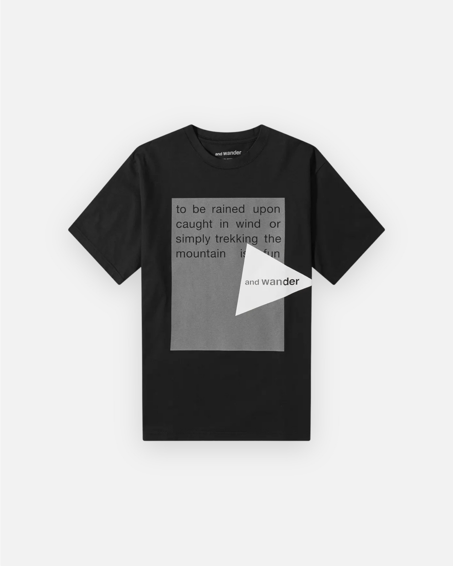 AND WANDER REFLECTIVE LOGO TEE (BLACK)