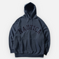 NAUTICA KNIT ACTIVE HEAVY WEIGHT SWEAT GARMENT DYED ARCHLOGO HOODIE (NAVY, 4NV)
