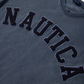 NAUTICA KNIT ACTIVE HEAVY WEIGHT SWEAT GARMENT DYED ARCHLOGO CREW (NAVY, 4NV)