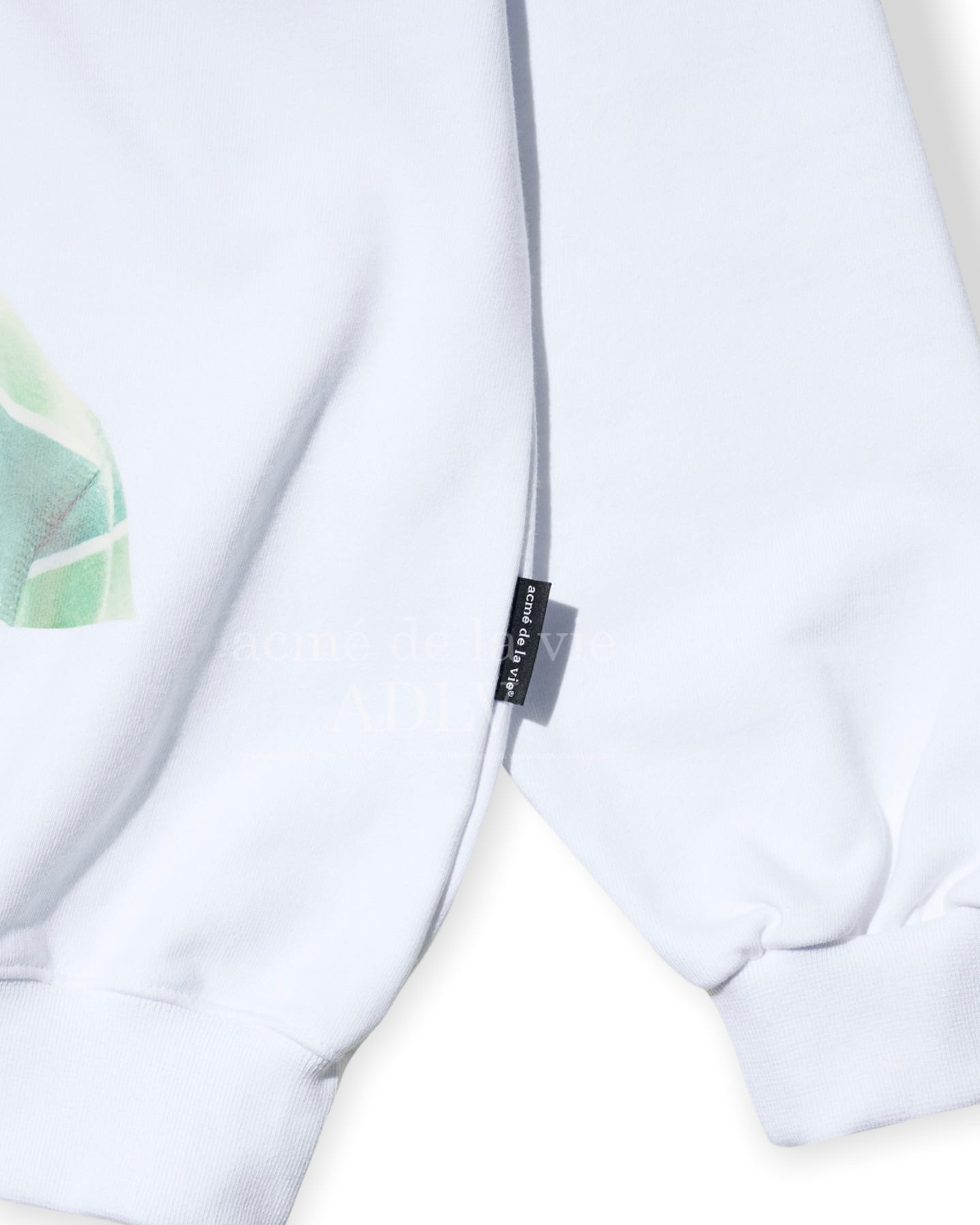 ADLV BABY FACE HOODIE WHITE GREEN HOODIE BOY (WHITE)