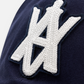 ADLV x LISA A LOGO EMBLEM CHAIN EMBOSSING PATCH BALL CAP (NAVY)