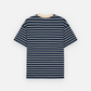 BRAIN DEAD 94 STRIPED T-SHIRT (NAVY MULTI)