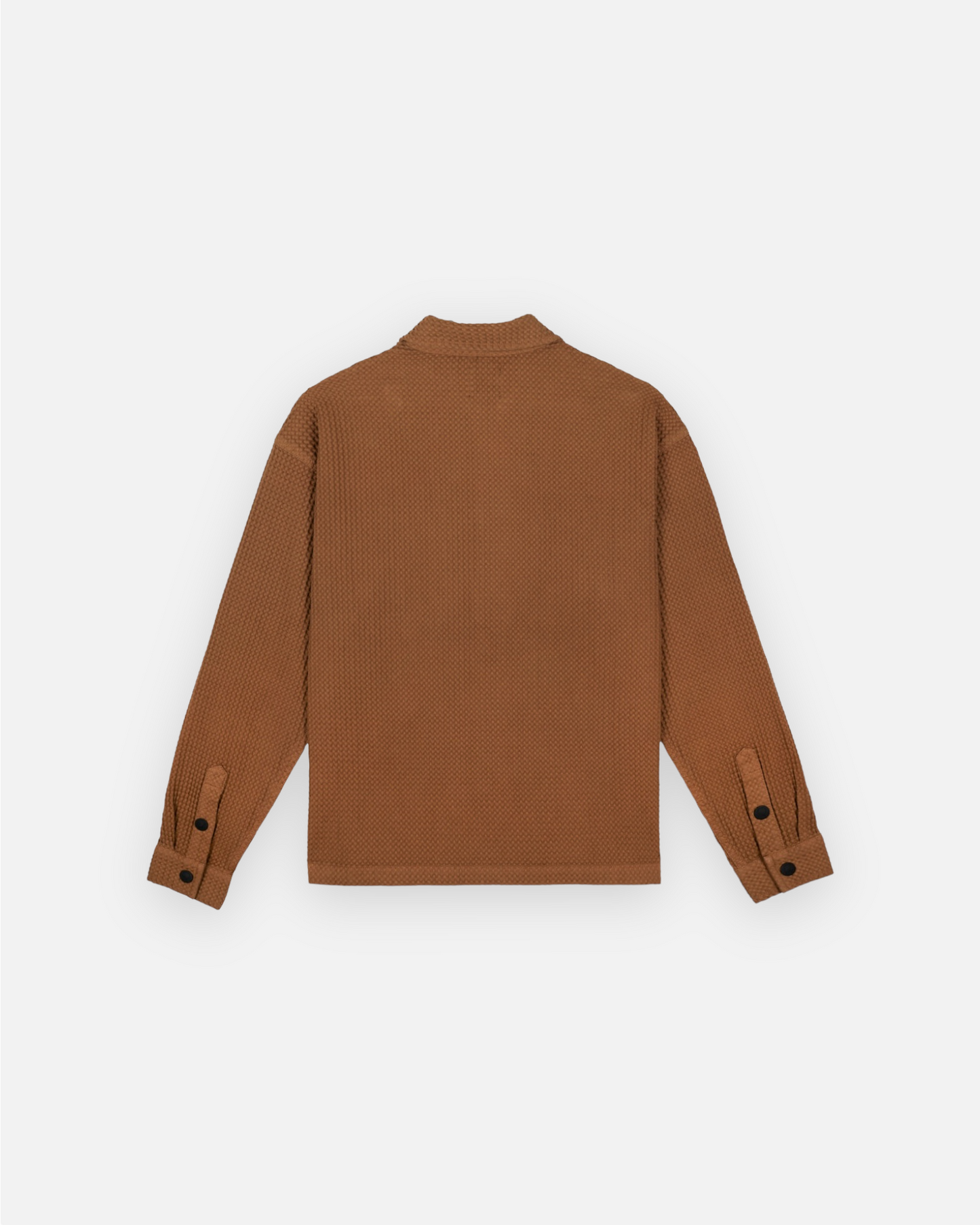 BRAIN DEAD WAFFLE SNAP FRONT SHIRT (LIGHT BROWN)
