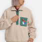BRAIN DEAD YIN YANG HALF ZIP JACKET (CREAM)