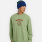 BRAIN DEAD ORACLE PIQUE LONG SLEEVE SHIRT (SEAFOAM)