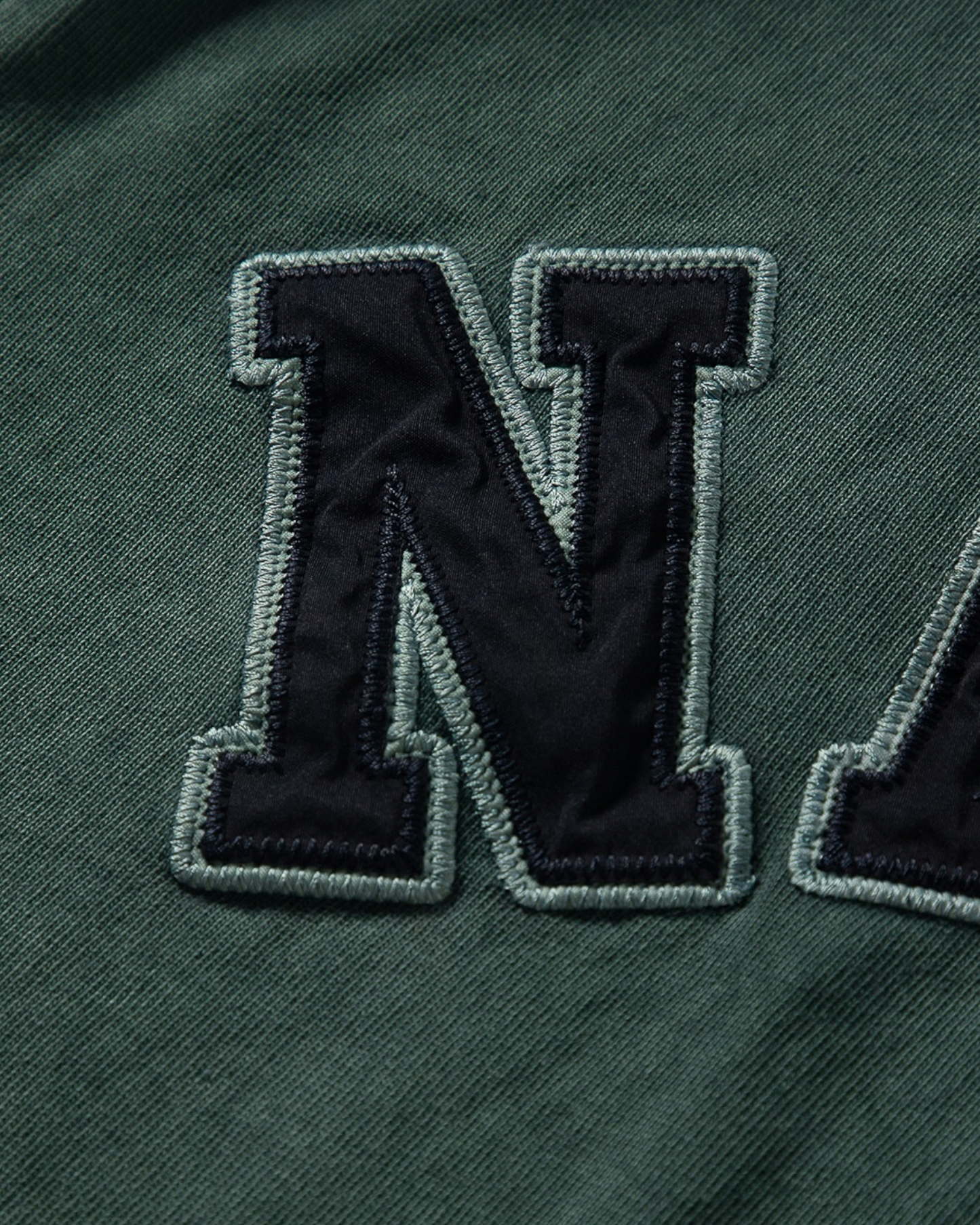 NAUTICA L/S T-SHIRTS TOO HEAVY GARMENT DYED ARCHLOGO L/S TEE (GREEN, 3UE)