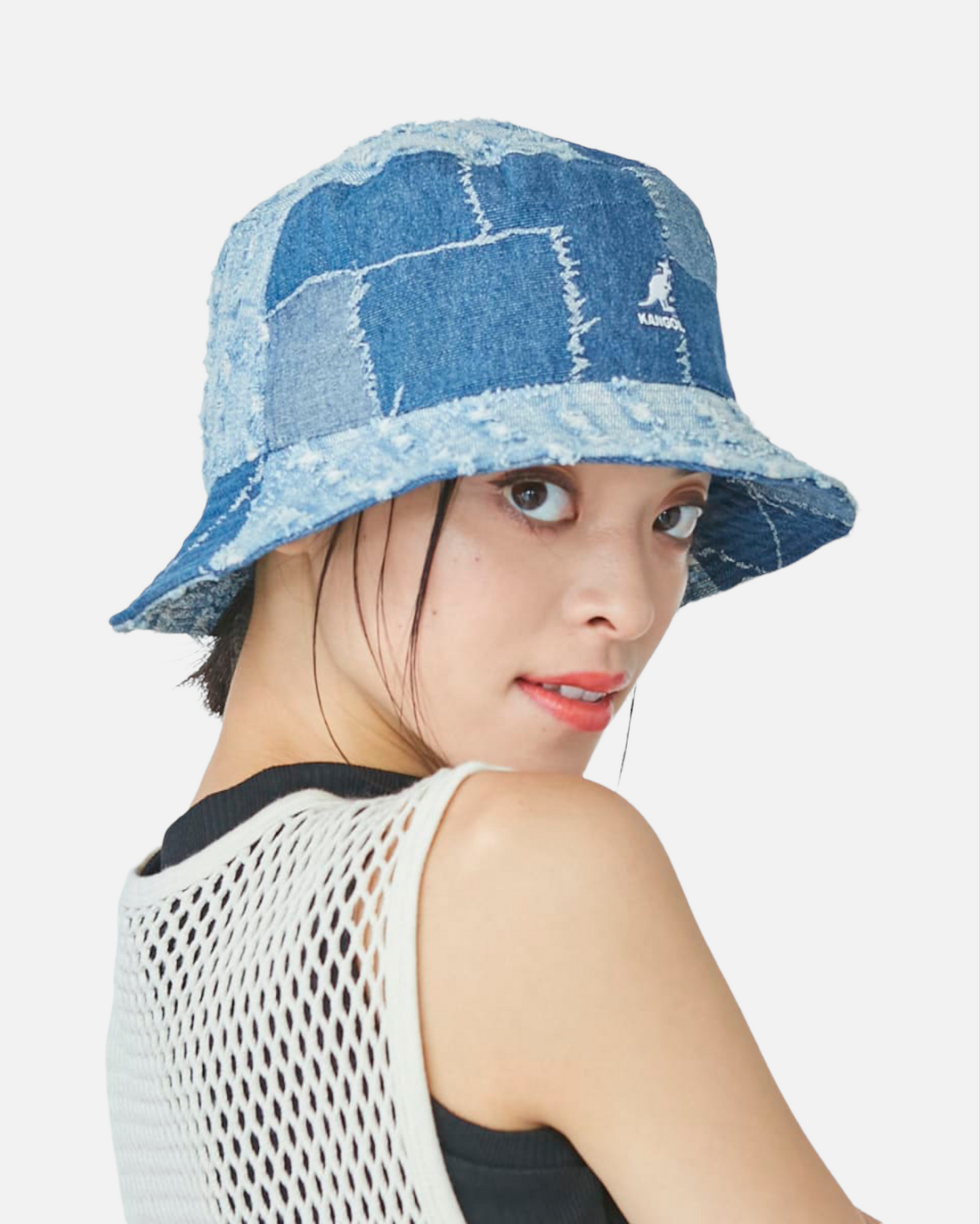 DENIM MASHUP BUCKET (MEDIUM BLUE)