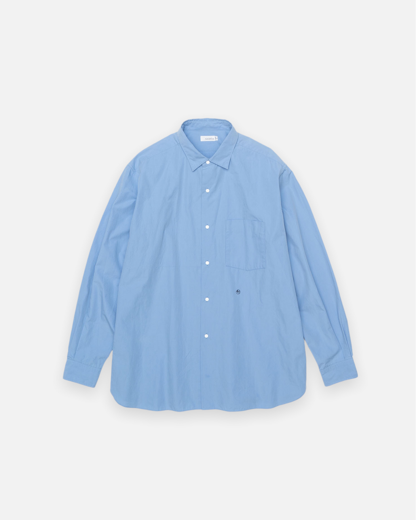 NANAMICA REGULAR COLLAR WIND SHIRT (SAX)
