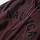 NAUTICA KNIT ACTIVE HEAVY WEIGHT SWEAT GARMENT DYED ARCHLOGO HOODIE (BURGUNDY, 6WW)