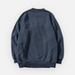 NAUTICA KNIT ACTIVE HEAVY WEIGHT SWEAT GARMENT DYED ARCHLOGO CREW (NAVY, 4NV)