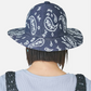 PAISLEY WIDE BRIM CASUAL (DARK BLUE/WHITE)