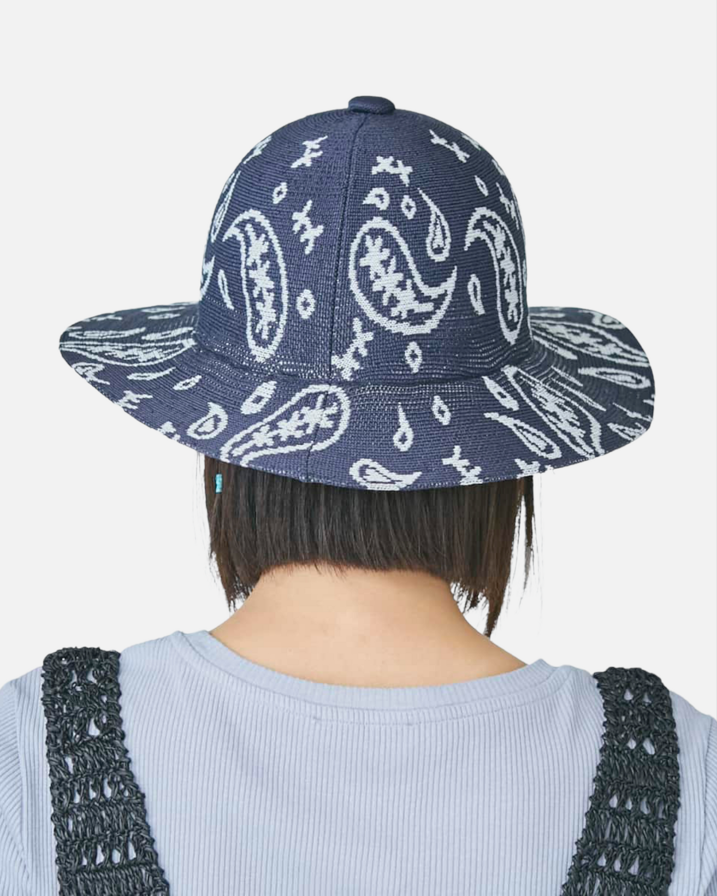 PAISLEY WIDE BRIM CASUAL (DARK BLUE/WHITE)