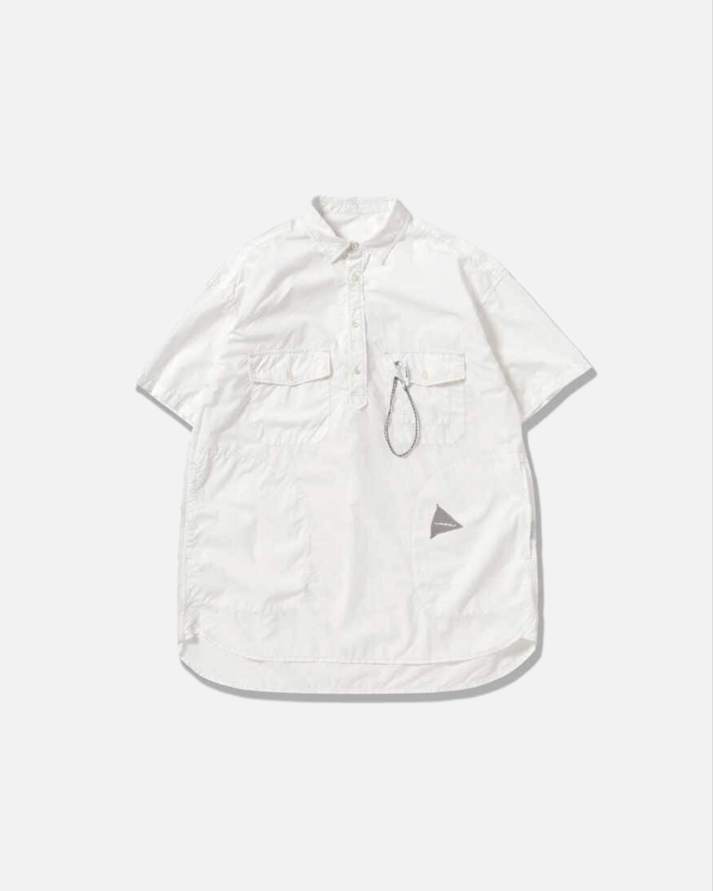 AND WANDER CORDURA TYPEWRITER SHORT SLEEVE OVER SHIRT (WHITE)