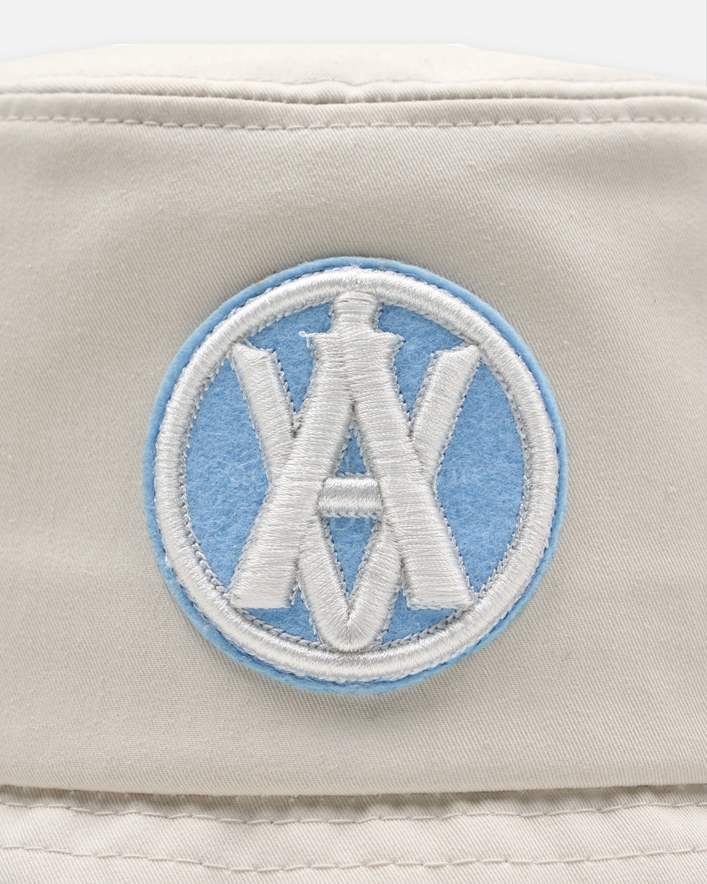 ADLV x LISA A LOGO CIRCLE EMBLEM EMBOSSING PATCH BUCKET HAT (CREAM)