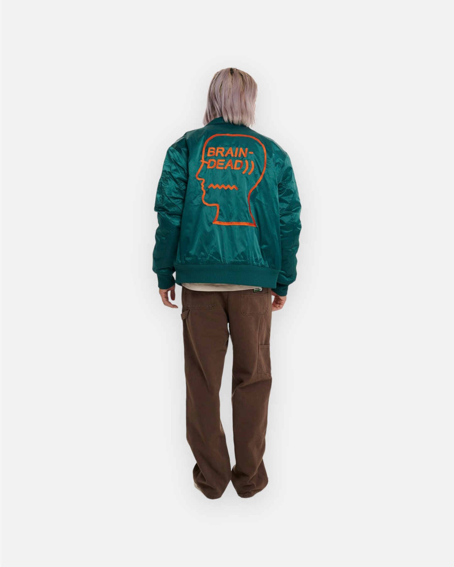 BRAIN DEAD BD BOMBER JACKET (MALLARD)