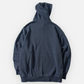 NAUTICA KNIT ACTIVE HEAVY WEIGHT SWEAT GARMENT DYED ARCHLOGO HOODIE (NAVY, 4NV)