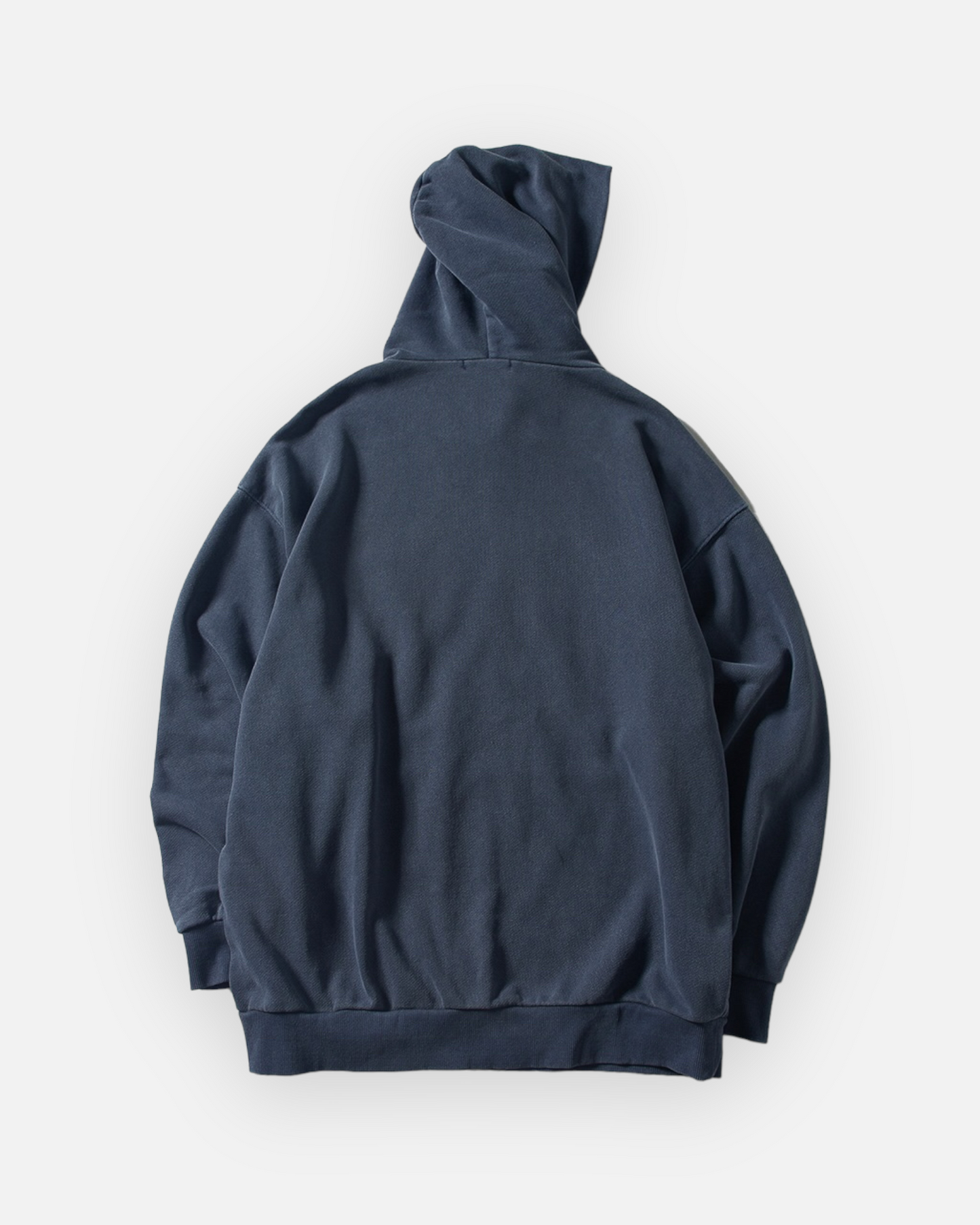 NAUTICA KNIT ACTIVE HEAVY WEIGHT SWEAT GARMENT DYED ARCHLOGO HOODIE (NAVY, 4NV)