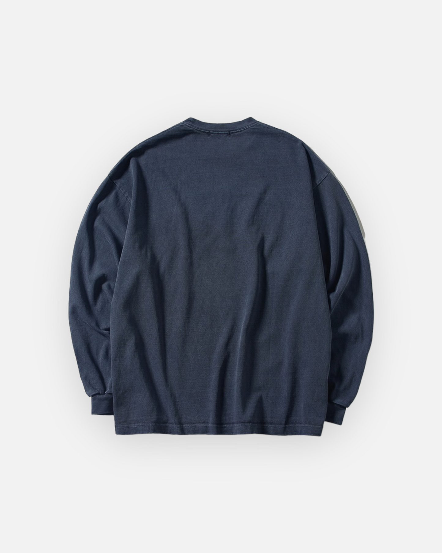 NAUTICA L/S T-SHIRTS TOO HEAVY GARMENT DYED ARCHLOGO L/S TEE (NAVY, 4NV)