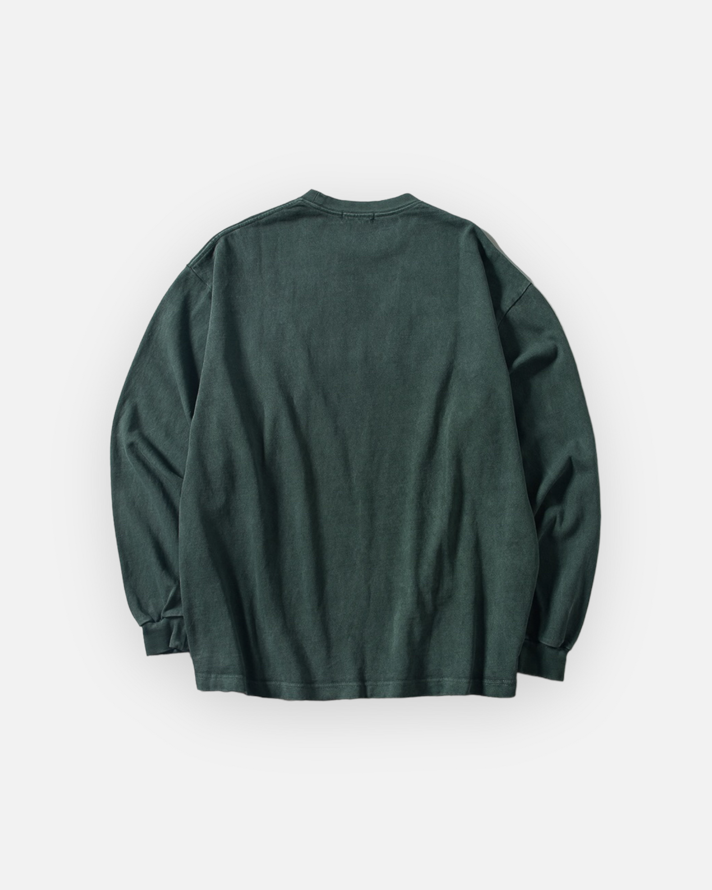 NAUTICA L/S T-SHIRTS TOO HEAVY GARMENT DYED ARCHLOGO L/S TEE (GREEN, 3UE)