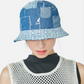 DENIM MASHUP BUCKET (MEDIUM BLUE)