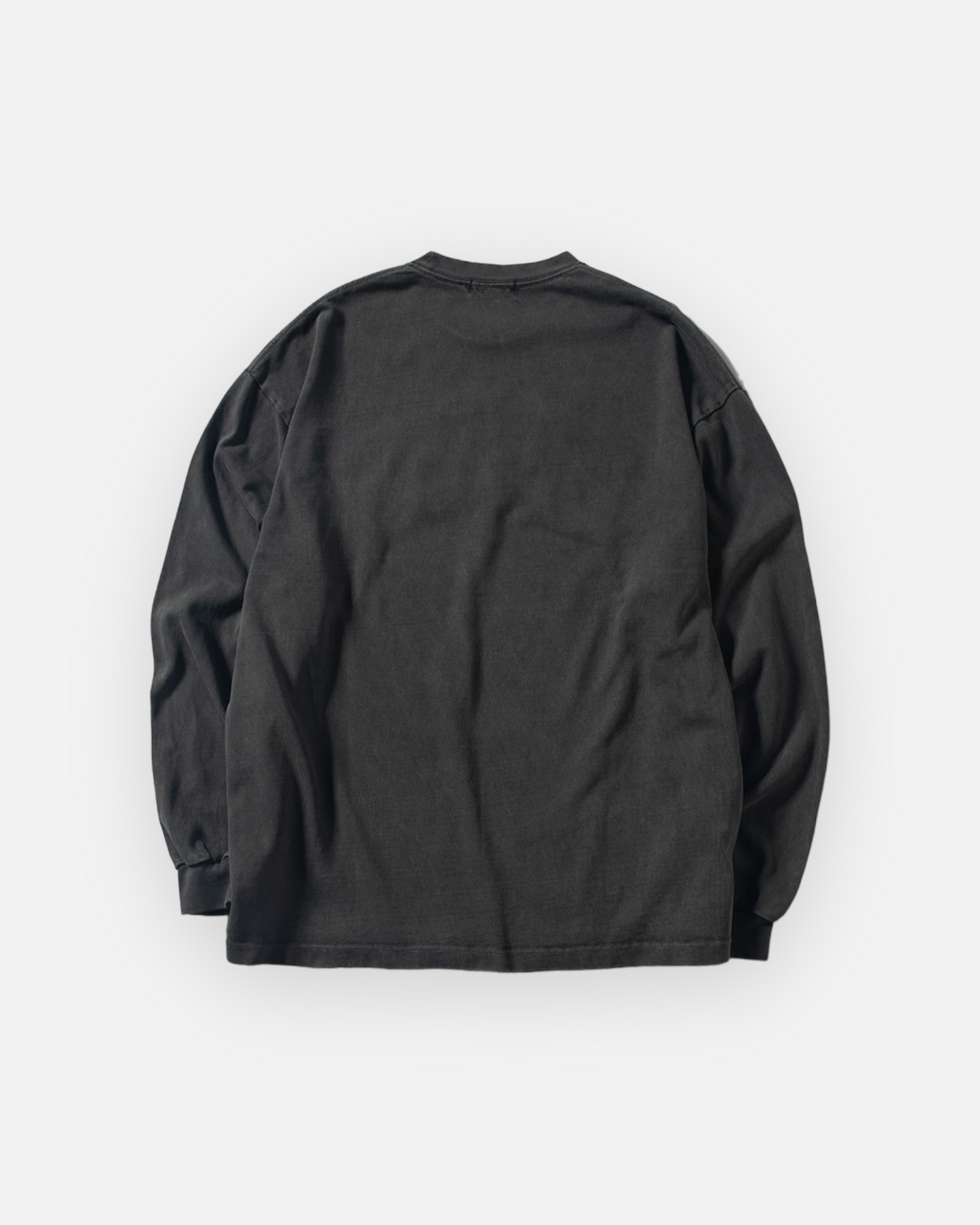 NAUTICA L/S T-SHIRTS TOO HEAVY GARMENT DYED ARCHLOGO L/S TEE (CHARCOAL, 01C)