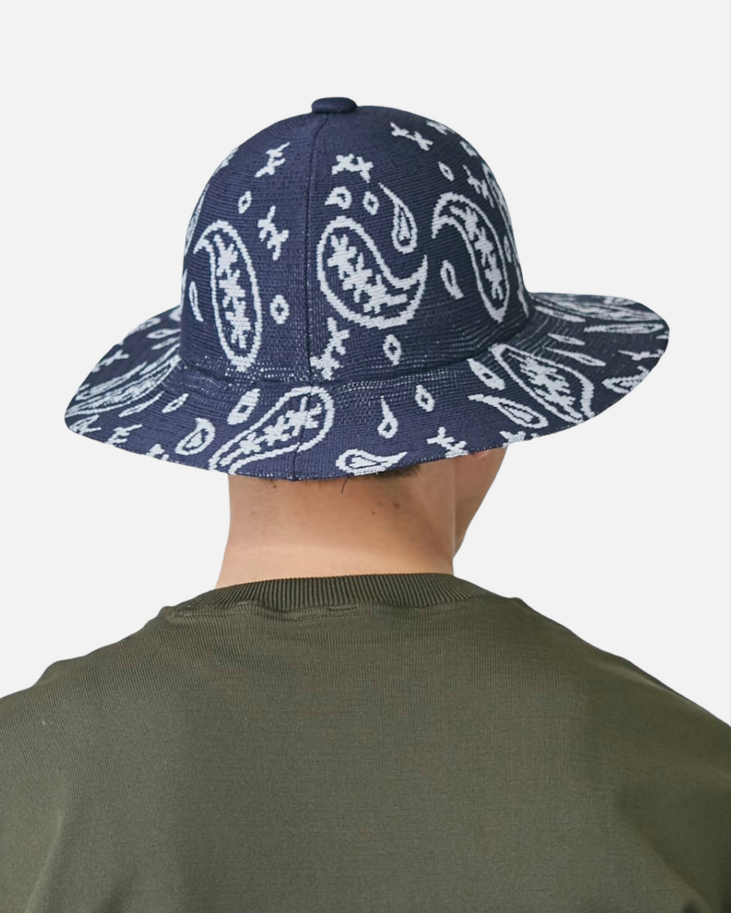 PAISLEY WIDE BRIM CASUAL (DARK BLUE/WHITE)