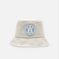 ADLV x LISA A LOGO CIRCLE EMBLEM EMBOSSING PATCH BUCKET HAT (CREAM)